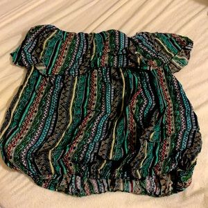 Aztec mexicali blues strapless tube top
